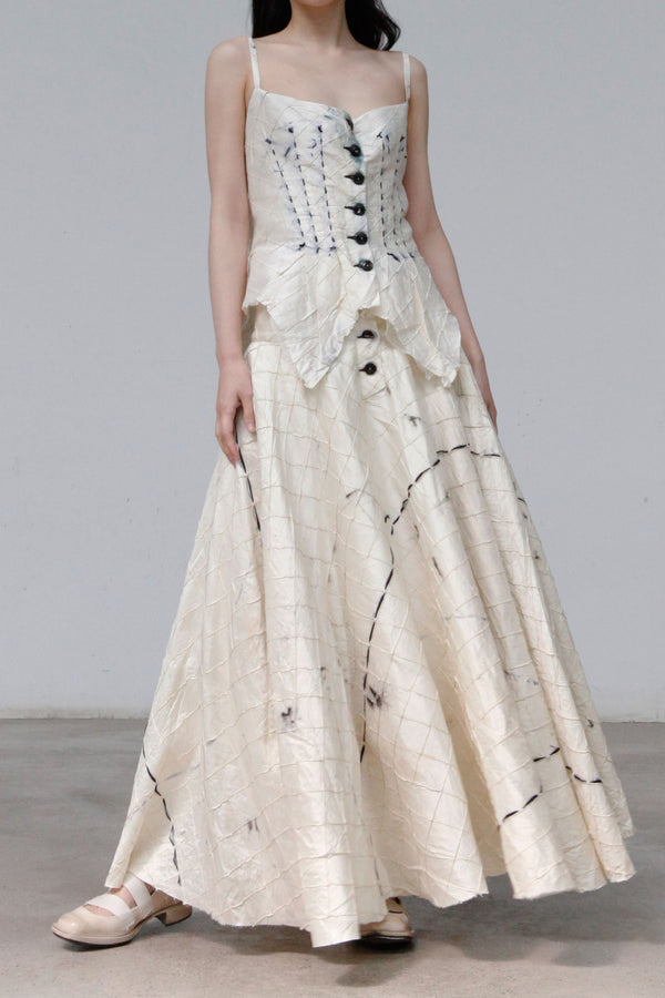 MUTEDANCE Wide Waist Silk Swing Skirt MD22SS54 Naked